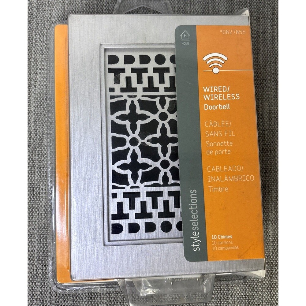 STYLE SELECTIONS WIRED/WIRELESS DOORBELL SS-7582-03 (ECP016107) NIB